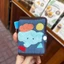 Ví hoạt hình nhỏ gọn có dây kéo ngắn bằng vải canvas dễ thương