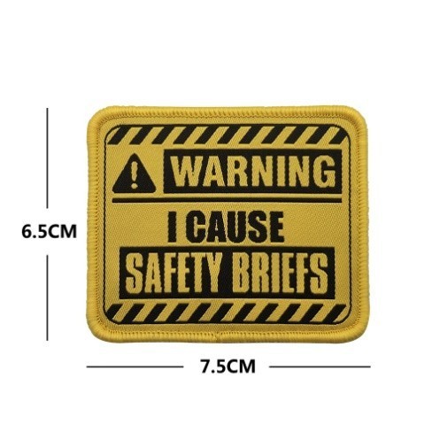 Patch_velcro cảnh báo thêu sắc sảo dán quần áo_ba lô