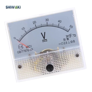 Đồng hồ đo bảng điều khiển tương tự, Vôn kế bảng điều khiển tương tự 85 C1 DC 0-75 V, Dòng điện,