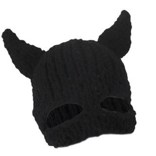 Capa Nửa Mặt Mũ Nam Nữ Halloween Mũ Dơi Mùa Đông Ấm Áp Chống Gió Trang Phục Mũ