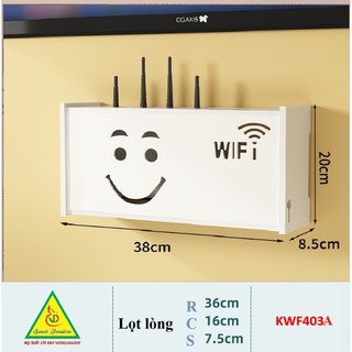 KỆ wifi treo trường VWF403 gỗ nhựa PVC - VĐ Smart Furrniture NỘI THẤT LẮP RÁP VIENDONGADV