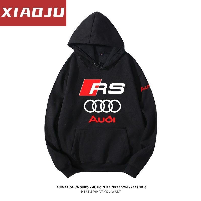 [Giao hàng trong ngày] Cotton Size Lớn Dài Tay Audi RS Sửa Đổi Xe Văn Hóa Thu Đông Nam Nữ Plus Phong Cách Nhung Mỏng In Hình Mũ T Phù Hợp Với Cặp Đôi Mặc