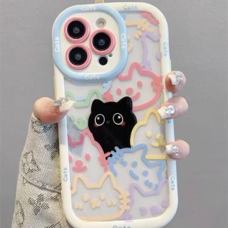 Ốp điện thoại Doremon đơn giản và phong cách cho iPhone 16 / 15 / 14 / 13 / 12 / X / 7 / 11 / Plus / pro Max Vỏ bảo vệ phồng mờ mềm bền chống rơi