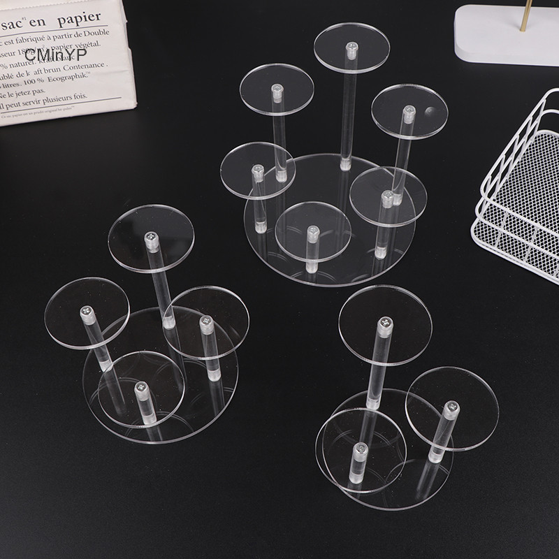 Cyp 4 Lớp Trong Suốt Có Thể Tháo Rời Acrylic Hiển Thị Đứng Vuông Giá Đỡ Nhà Để Xe Bộ Hiển Thị Đứng Trang Sức Giá Đỡ Kệ Vinh Quang