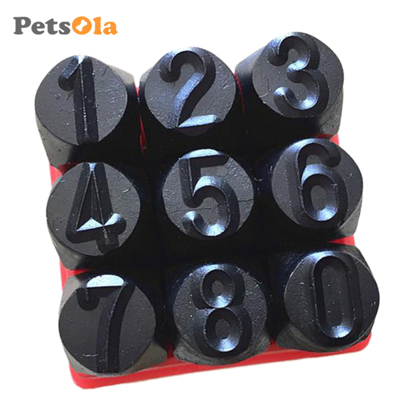 Bộ tem chữ cái và số Bộ dụng cụ kim loại bằng thép đục lỗ, được làm bằng thép carbon và chắc chắn