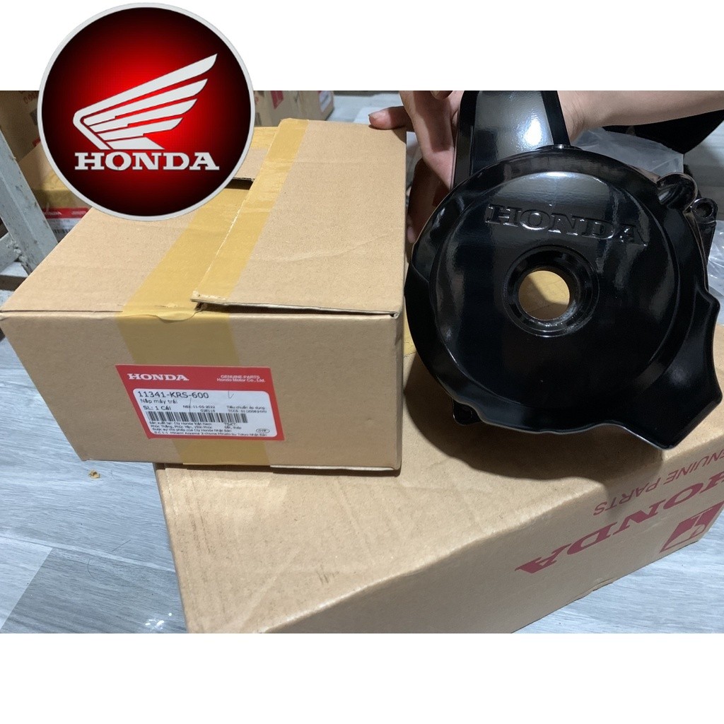 Nắp máy trái, bưởng điện, lốc đề Wave Anpha, WA màu đen (11341KRS600 ...