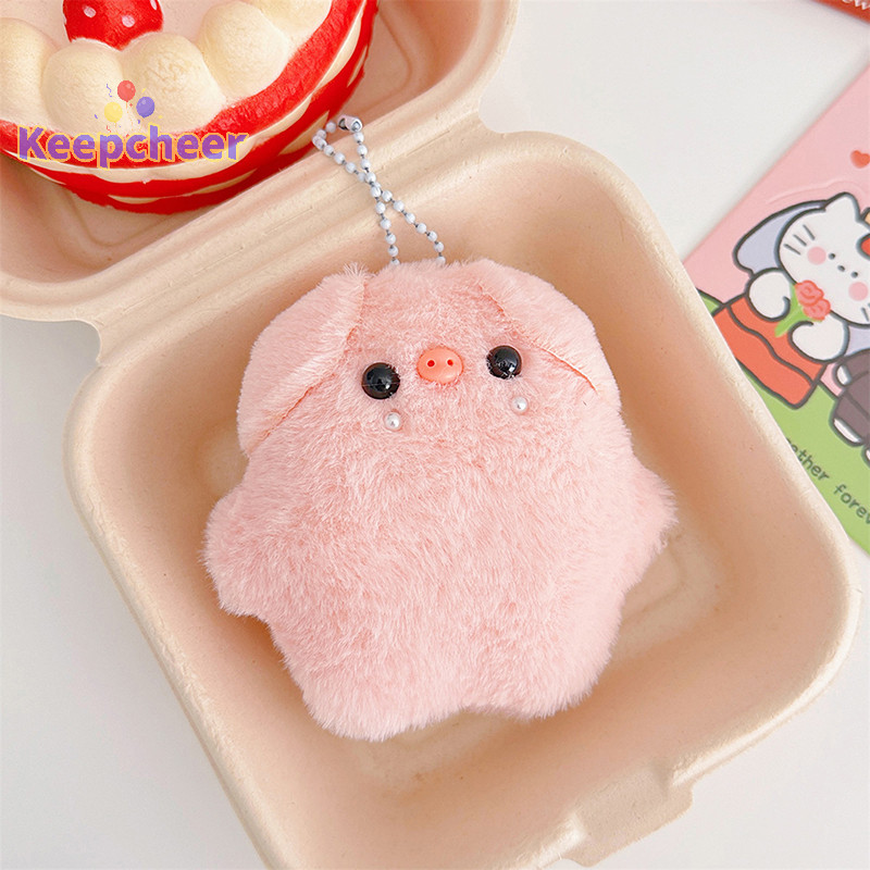 [Keepcheer] Móc khóa lợn màu hồng Mặt dây chuyền lợn nhồi bông mềm mại cho túi đi học Móc khóa hoạt hình Quà tặng sinh nhật búp bê rít [Mới]