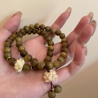 Retro Gỗ Hạt Vòng Tay Hoa Sen Mặt Dây Chuyền Vòng Tay Thời Trang Vòng Tay Cho Người Phụ Nữ Cô Gái Quà Tặng Phụ Kiện Trang Sức