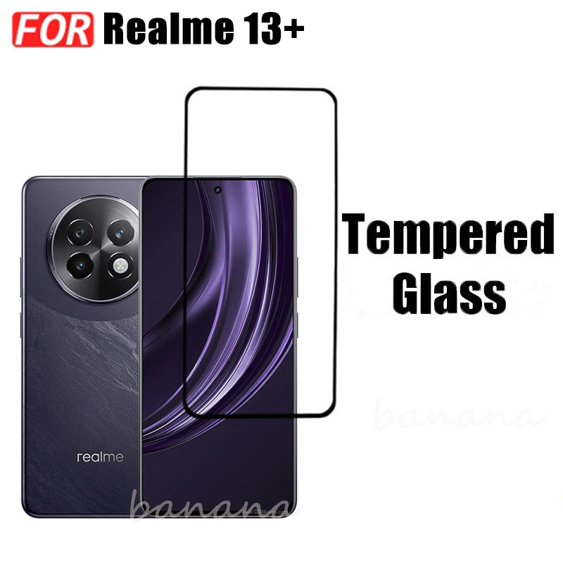 3 TRONG 1 Realme 13 + Phim Kính Cường Lực Cho Realme 13 5G Realme 12 + 12 5G Full Cover Bảo Vệ Màn Hình Kính + Phim Ống Kính Máy Ảnh + Phim Mặt Sau