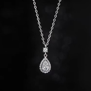S925 Sterling Bạc Giọt Nước Vòng Cổ Đơn Giản Thời Trang Nữ Món Quà Trang Sức