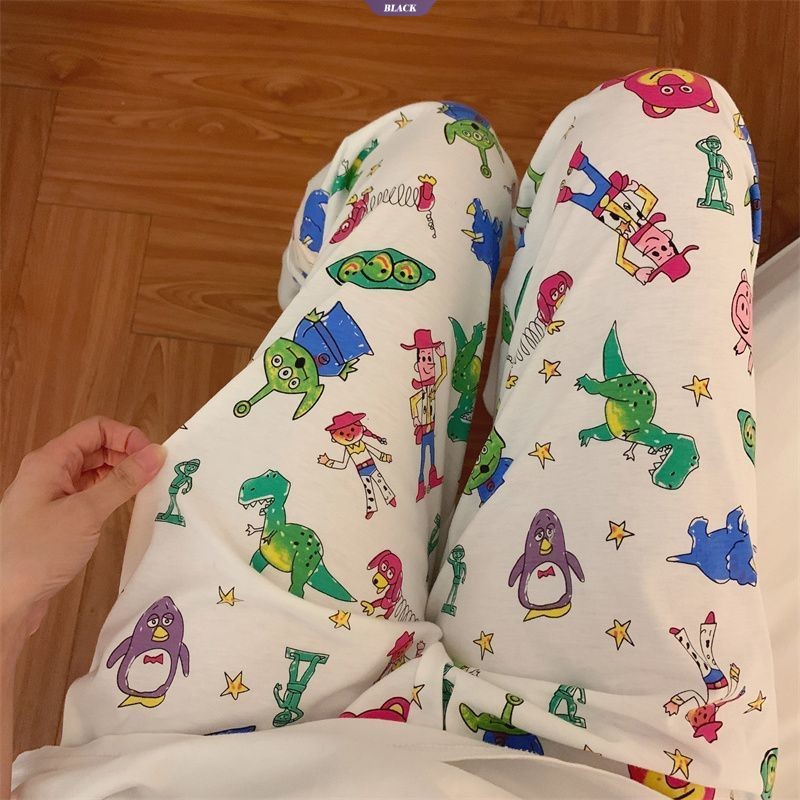 Xuân Thu Nhật Bản Mới Ins Toy Story Quần Ngủ Hoạt Hình Nữ Rời Giải Trí Có Thể Mặc Bên Ngoài Quần Nhà [BL]