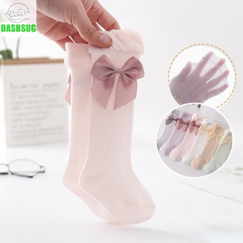 Dasbsug Bé Gái Mùa Hè Lưới Mỏng Tất Chống Muỗi Trên Đầu Gối Vớ
