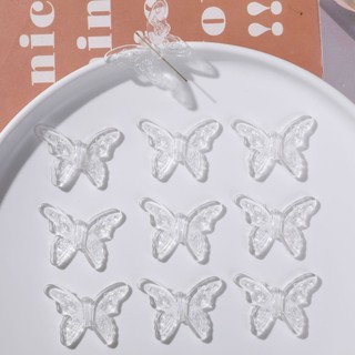 Phong cách Nhật Bản, bông tai DIY hình bướm xuyên thấu 3D trong suốt bằng acrylic, dây chuyền điện thoại cho phụ nữ, bán buôn vật liệu