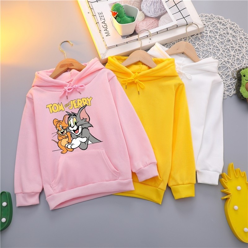 Trẻ Em Của Tom Và Jerry Áo Dài Tay Áo Phim Hoạt Hình In Áo Len Hàng Đầu Cho Bé Trai Và Cô Gái Ấm Cúng Và Vui Vẻ