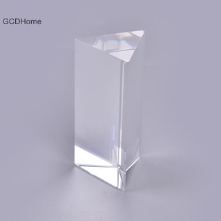 Gcdhome 30 * 30 * 60mm Lăng kính hình tam giác BK7 Lăng kính quang học Vật lý thủy tinh Giảng dạy khúc xạ HOT