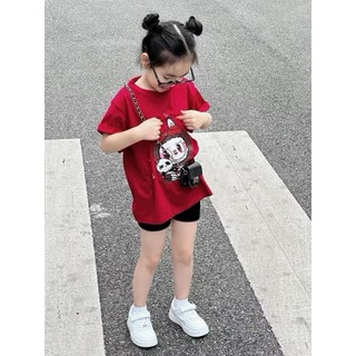 S219-[tomnaukid] Set áo thun phối quần leggin đùi cho bé gái size từ 9-40Kg