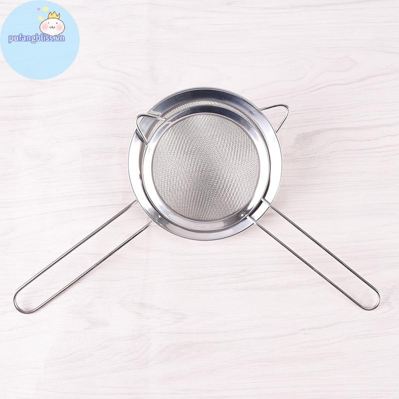 Pufangbliss Nhà Bếp Dây Thép Không Gỉ Lưới Mịn Lọc Dầu Bột Rây Lọc Sifter SàngNhà Bếp Thép Không Gỉ VN