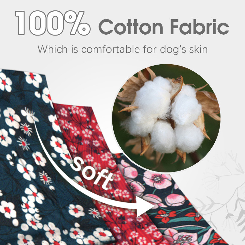 TRUELOVE Hoa Cotton Cổ Chó Có Thể Điều Chỉnh Vòng Cổ Thú Cưng Đệm Mềm Cho Thú Cưng Chó Con Vòng Cổ Cho Nhỏ Vừa Lớn Giống Cổ Cơ Bản
