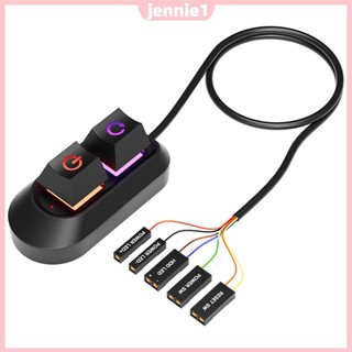 Nút nguồn máy tính để bàn 2M Chiếu sáng RGB Bo mạch chủ Bật tắt Nút công tắc nguồn PC Bo mạch chủ Nút công tắc bật nguồn cho vỏ PC [jennie1.vn]