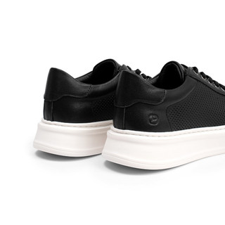 Giày da nam Sneaker Fttleather, giày thể thao da bò cao cấp đục lỗ thoáng khí đế siêu nhẹ F908