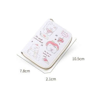 [CRUSH] Ví ngắn cho bé gái, Ví đựng tiền xu có khóa kéo vị trí 9 thẻ dễ thương, Túi đựng thẻ ID hoạt hình nhẹ gọn di động thời trang dành cho học sinh