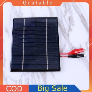 Pin năng lượng mặt trời 5W 12V có cáp kẹp Bộ sạc bảng điều khiển năng lượng mặt trời để sạc pin 9-12V