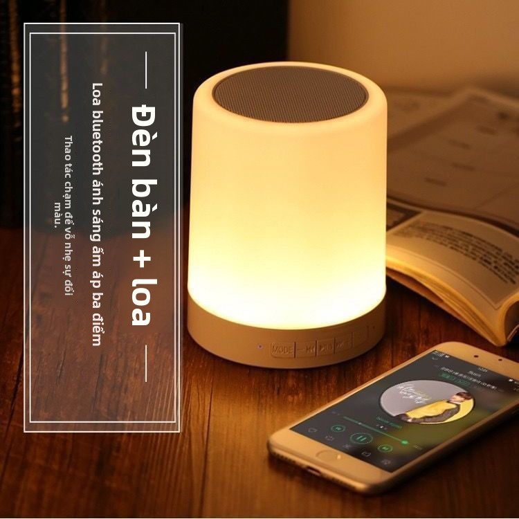 Đèn Ngủ LED Loa Bluetooth Đa Năng - Chuyển Màu Vỗ Tay - Hỗ Trợ Nghe Nhạc & Trang Trí Phòng - Hàng Hot