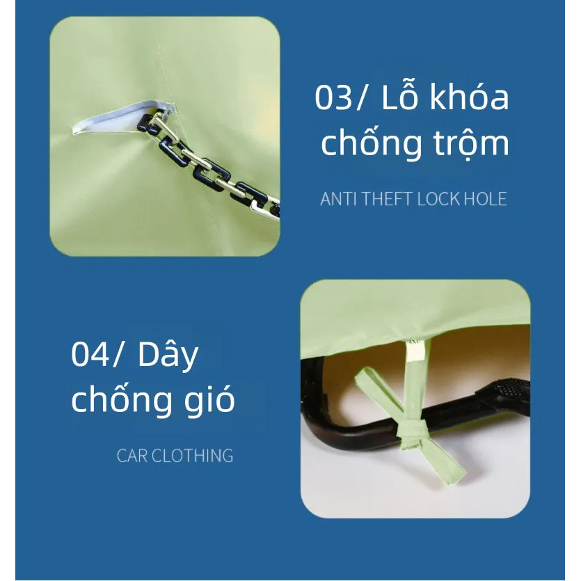 Bạt Phủ Xe Máy Chống Mưa, Nắng, Bao Tất Cả Các Mùa Bụi Bẩn Chất Lượng Cao Chống Thấm Tuyệt Đối,bạt che xe máy  Bao Trùm Cả Xe Với lỗ khóa,bạt trùm xe máy điện
