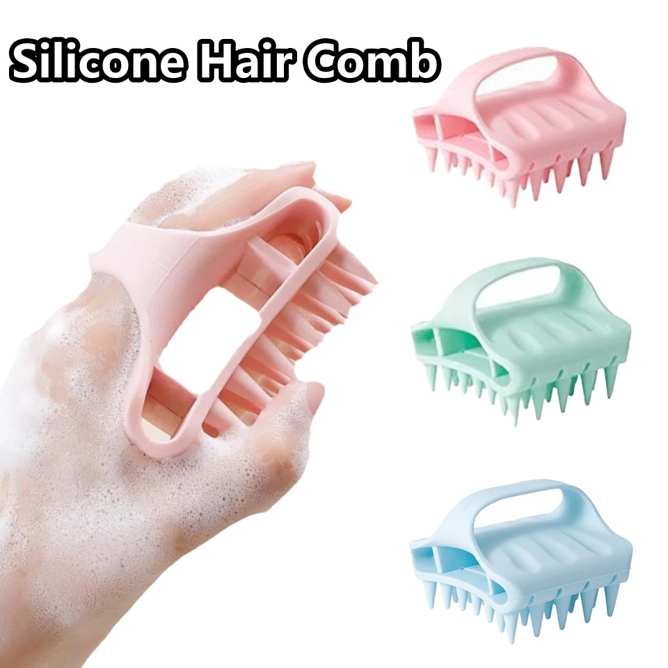 Bàn chải chăm sóc tóc và dầu gội bằng silicon Bàn chải Massage và làm sạch da đầu đa chức năng