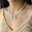 YOI Bohemian Sao Biển Mặt Dây Chuyền Ngọc Trai Hạt Vòng Cổ Có Thể Điều Chỉnh Chiều Dài Di Động Trang Sức Cho Đi Biển Kỳ Nghỉ Và Tiệc