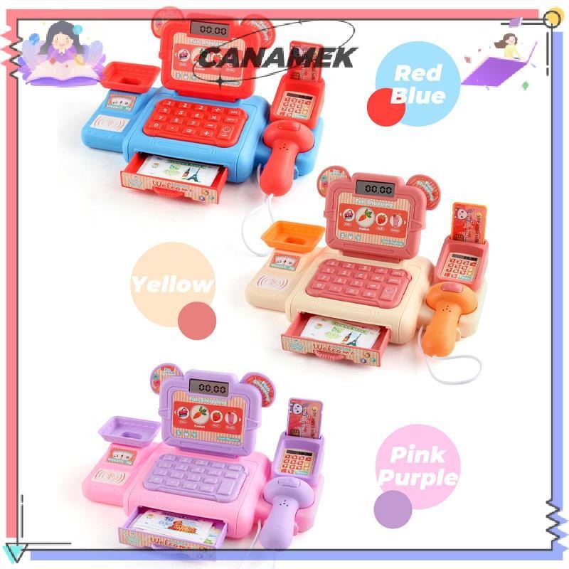 CANAMEK 1 Bộ Mua Sắm Thu Ngân Chơi Đồ Chơi Bộ Trò Chơi Cho Trẻ Em Máy Tính Tiền Playset Siêu Thị Thanh Toán Đồ Chơi Có Âm Thanh Và Ánh Sáng CSF