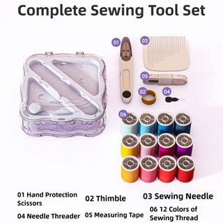 Bộ hộp chỉ kim IDEANEST, phụ kiện may mini di động, dụng cụ may mặc DIY chất lượng cao, dùng du lịch/gia đình