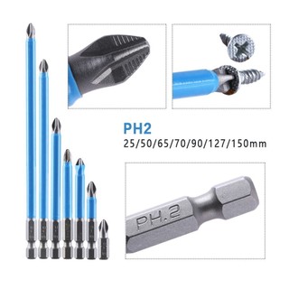 【COD】Bộ 7 Đầu Vít ph2 Chống Trượt Độ Cứng Cao bits 25mm-150mm bộ mũi khoan bộ ốc vít mũi khoan mũi vít