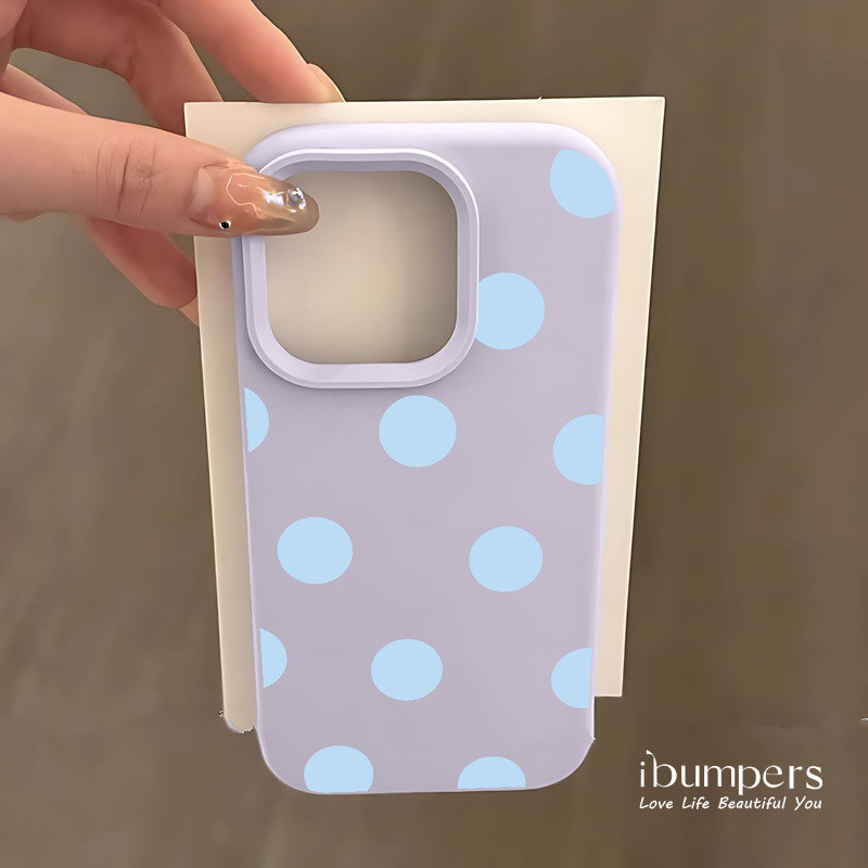ibumpers Ốp Điện Thoại iPhone Chấm Bi Đen Cổ Điển Họa Tiết Cho IPhone 16 15 14 12 13 11 Pro Max IP 7 8 Plus X XS XR Ốp Lưng Silicon Lỏng Mềm