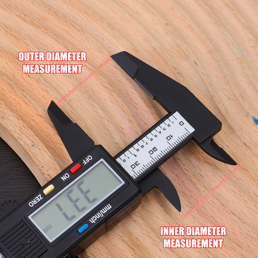 Máy Đo Điện Tử Kỹ Thuật Số Caliper Vernier Caliper Thước Micromet Sợi Carbon Nhựa Đo Dụng Cụ Đo Dụng Cụ