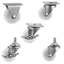 4 cái Bánh xe đẩy hàng Đen Trắng, có bạc đạn, chất liệu nhựa PVC, chịu tải tốt, dùng cho xe đẩy cỡ nhỏ