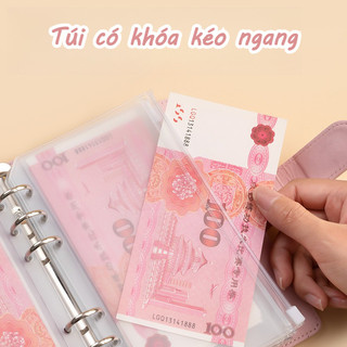 Sổ tiết kiệm tiền mặt - 100 Phong Bì In Hình Dễ Thương, Dạy Con Quản Lý Tiền, Thể tái sử dụng