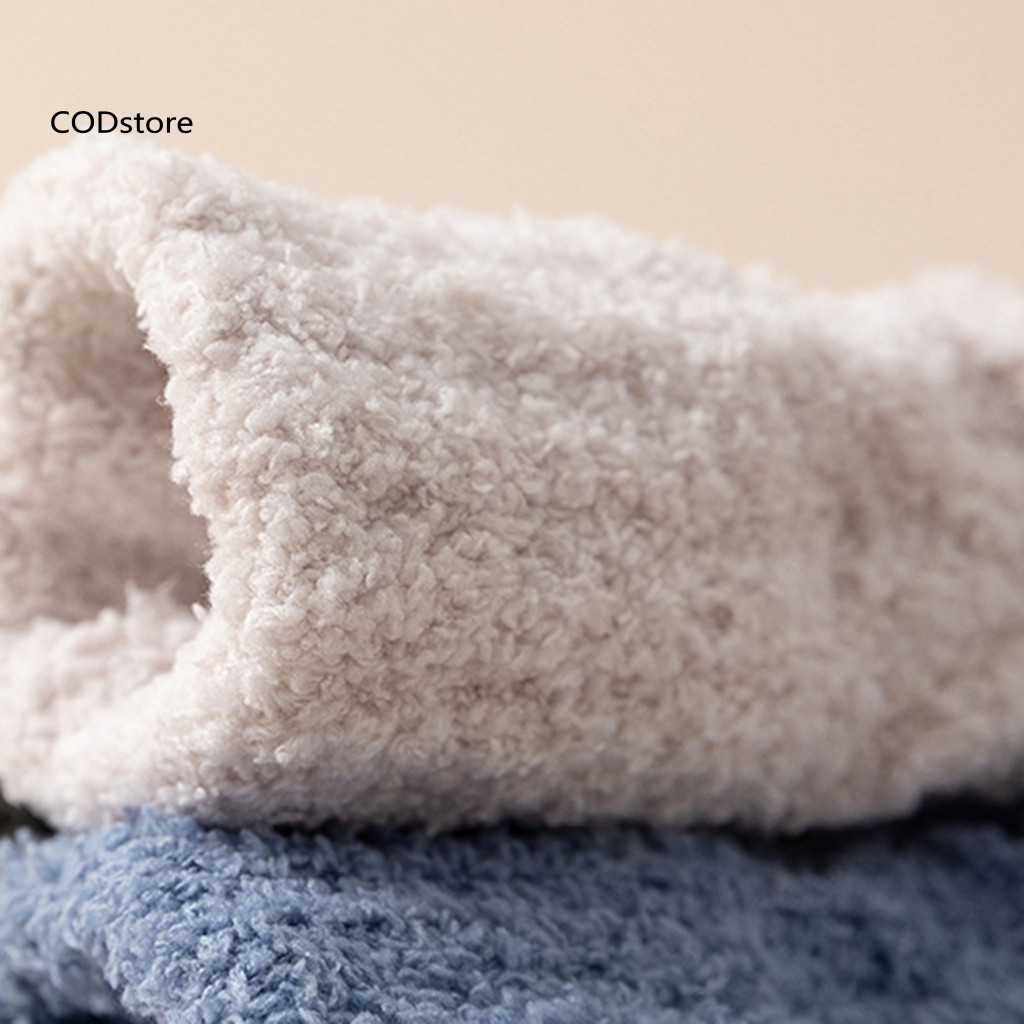 KDC Low Seam Tất Thoải Mái Nam Mùa Đông Lông Cừu San Hô Giữa Ống Tất Thể Thao Ấm Mềm Chống Trơn Trượt Mồ Hôi Thấm Hút Đông Nam Á Người Mua Yêu Thích
