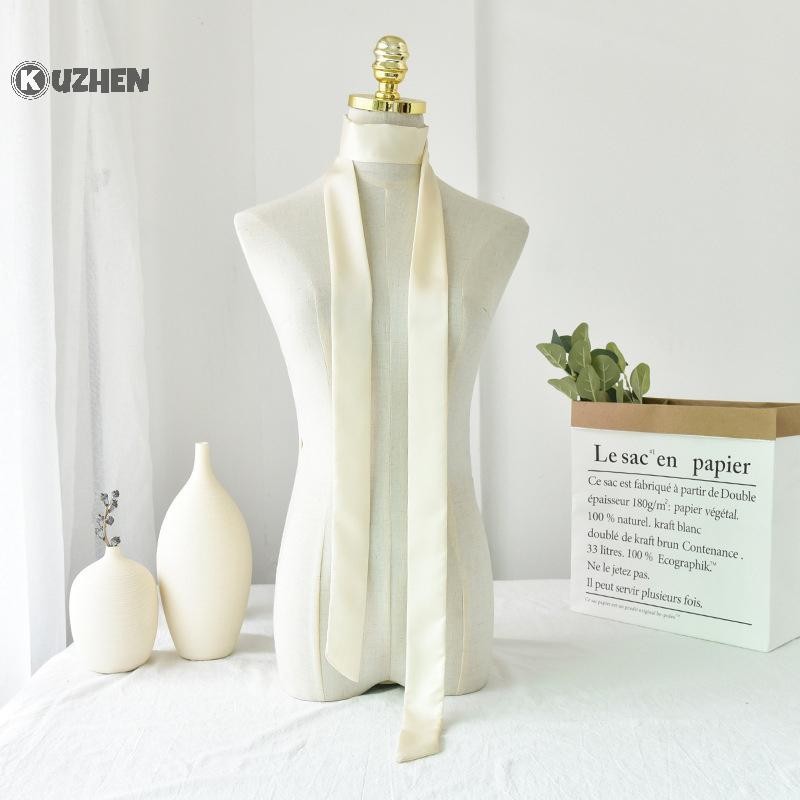 Khăn quàng cổ satin silk 5x200cm, mềm mỏng, phù hợp cho mùa lạnh