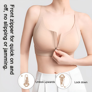 Áo Ngực Thể Thao Brelira Có Dây Kéo Trước, Hỗ Trợ Tốt, Thoáng Khí