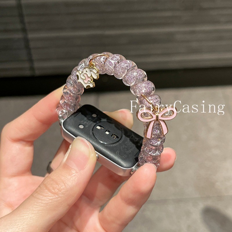 Dây đeo đàn hồi lấp lánh cho Huawei Band 11 Pro 8 9 10 Phụ kiện Vòng đeo tay cho Huawei Band Fit 3 4 4pro 2 Band