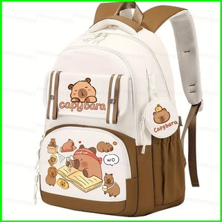 Ba lô Capybara cho học sinh Dung tích lớn In nhẹ Túi đi học nữ hoạt hình thời trang
