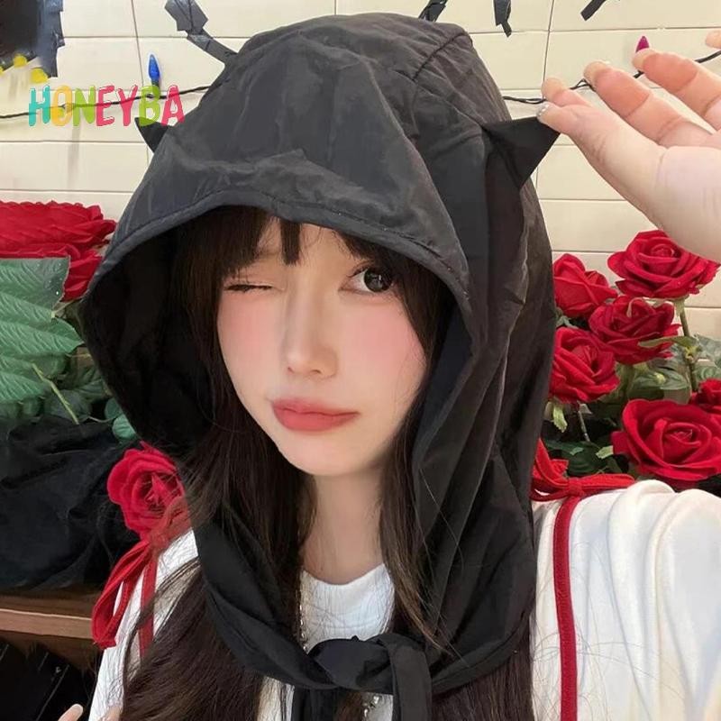 < Honeyba > Mũ chống nắng dây đeo tai dễ thương thời trang chống nắng khô nhanh cho nữ