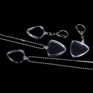 SSVN Guitarists Lưu trữ Guitar Pick Collection Box Clear Holder Keyring Bag Hình trái tim Picks Kích thước Case Phụ kiện âm nhạc.