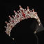 WEETW Baroque Nữ Hoàng Tiaras, Trang Sức Tóc Cao Cấp Baroque Pha Lê Vương Miện, Thời Trang Sáng Bóng Trang Trí Thanh Lịch Vintage Kim Cương Giả Diadem Tiệc Sinh Nhật