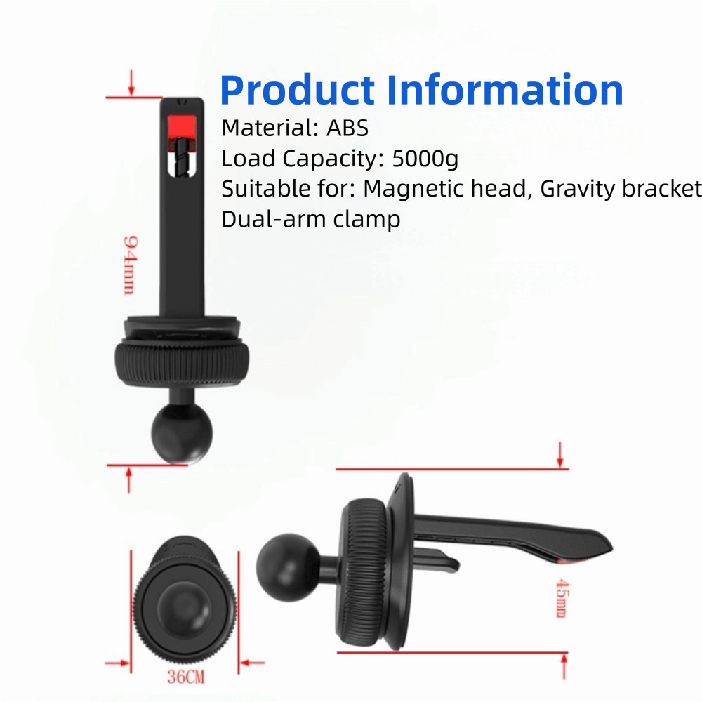 Kẹp thông hơi FANIELLAPOWELL, Giá đỡ điện thoại cầm bóng chung 17mm ổn định, Giá đỡ ổ cắm khí xoay hoàn toàn đa năng