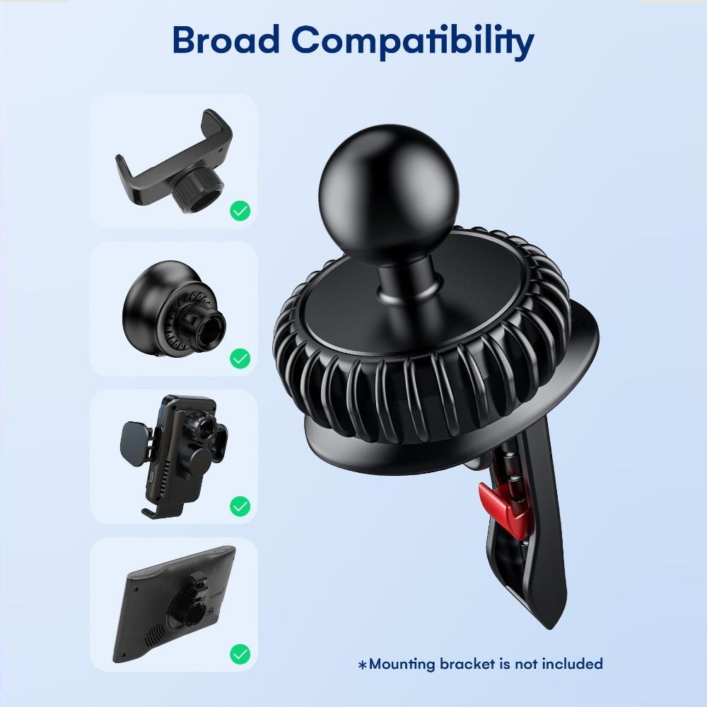 Kẹp thông hơi FANIELLAPOWELL, Giá đỡ điện thoại cầm bóng chung 17mm ổn định, Giá đỡ ổ cắm khí xoay hoàn toàn đa năng