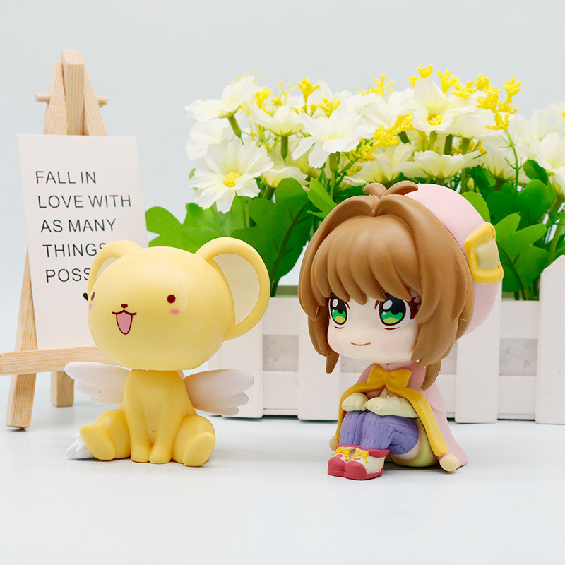 Anime Cardcaptor Sakura Nhân Vật Hành Động Sakura Kinomoto Cerberus PVC Tượng Colleciton Mô Hình Búp Bê Đồ Chơi Trẻ Em
