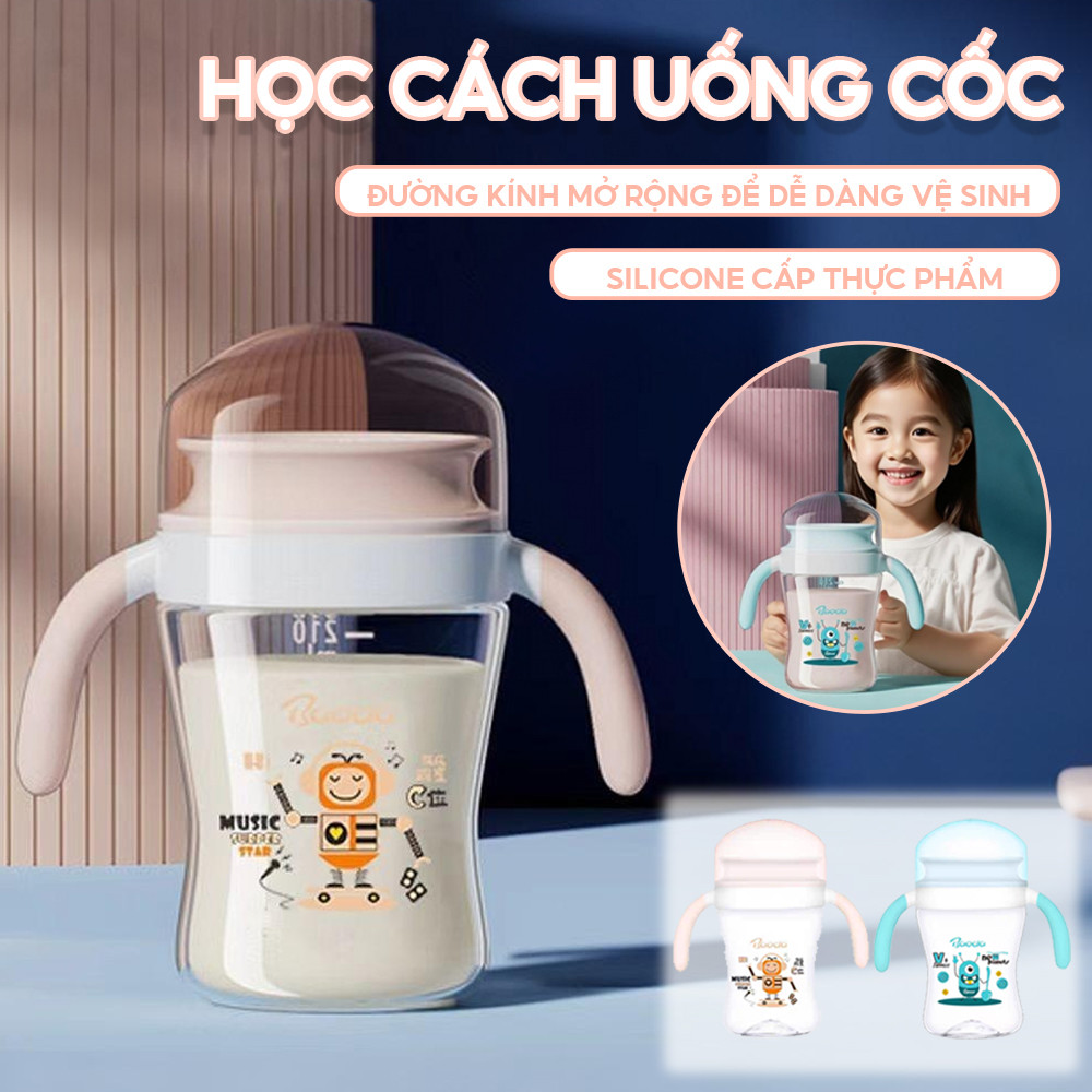 201-300ml Baby Water Cup for 1Y Sipping Cup Children Drinking Water Learning Bottle