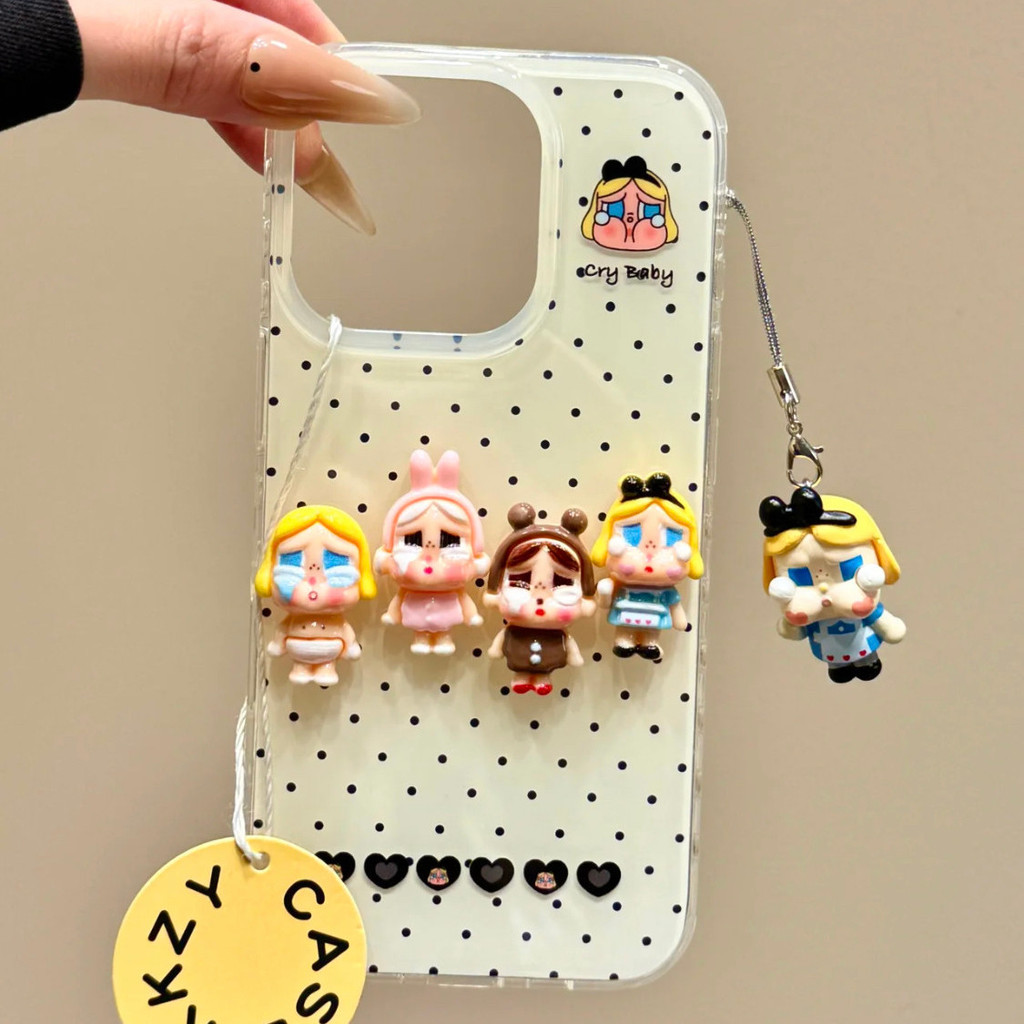 【✨Spot】[Ốp điện thoại trẻ em khóc chấm bi dễ thương] Apple16promax / iphone 15pro /14puls, chống sốc